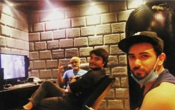 Actor, model and musician Ali Ansari with the founder of Sitey Edit