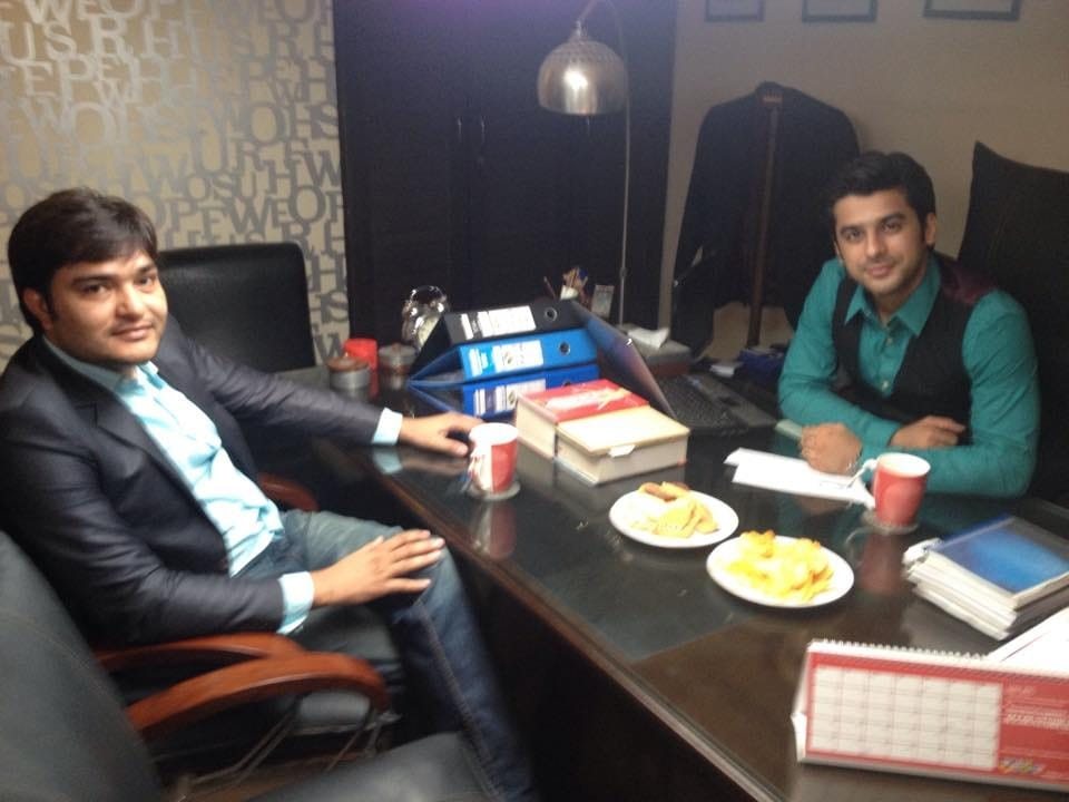 Actor Humayoun Ashraf with the founder of Sitey Edit
